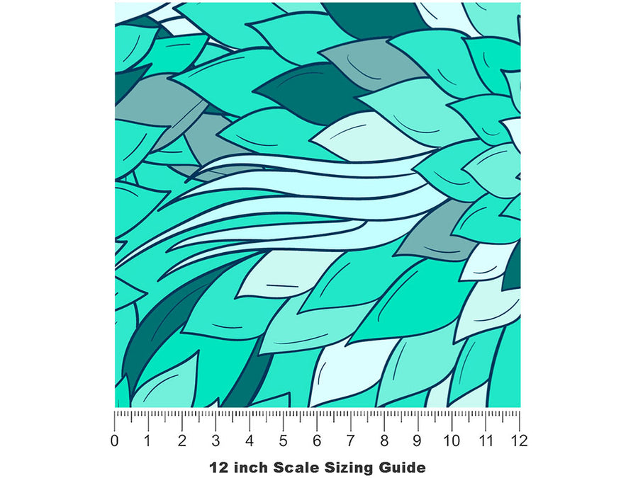 Father Neptune Floral Vinyl Film Pattern Size 12 inch Scale~Rwraps Father Neptune Floral Sizing Chart~2