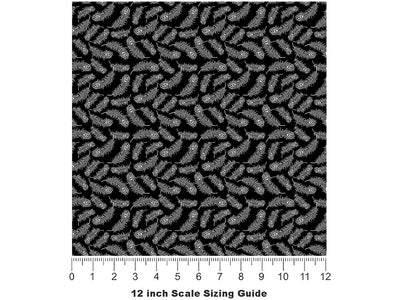 Feathered Midnight Birds Vinyl Film Pattern Size 12 inch Scale~Rwraps Feathered Midnight Birds Sizing Chart~2