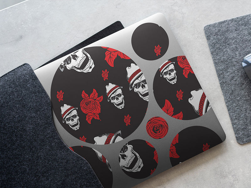 fedora skull skull and bones DIY Laptop Stickers