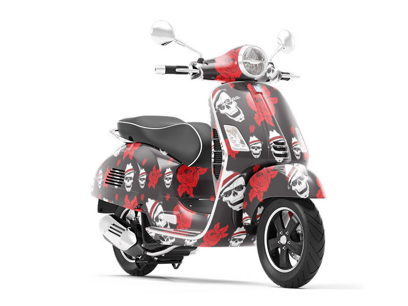 Fedora Skull Halloween Vespa Scooter Wrap Film
