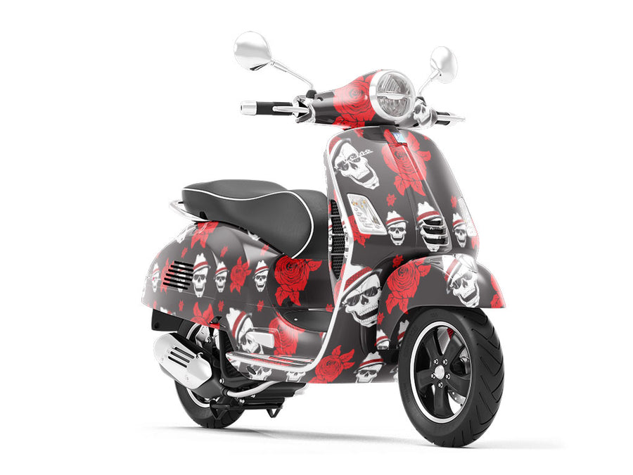 Fedora Skull Halloween Vespa Scooter Wrap Film