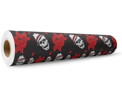 Fedora Skull Halloween Wrap Film Wholesale Roll~Rwraps Series 914 Digitally Printed Vinyl Roll~5