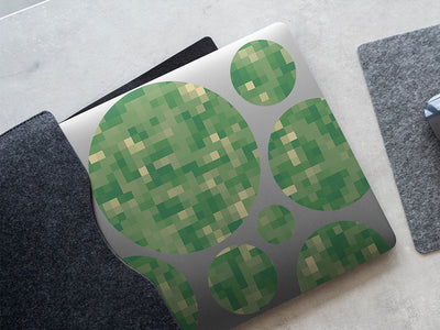 fern fronds pixel DIY Laptop Stickers
