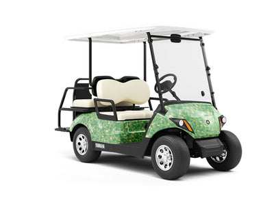 Fern Fronds Pixel Wrapped Golf Cart