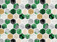 Fern Hexagonal Tile Vinyl Wrap Pattern~Rwraps Series 914 Digitally Printed Vinyl Wrap~0