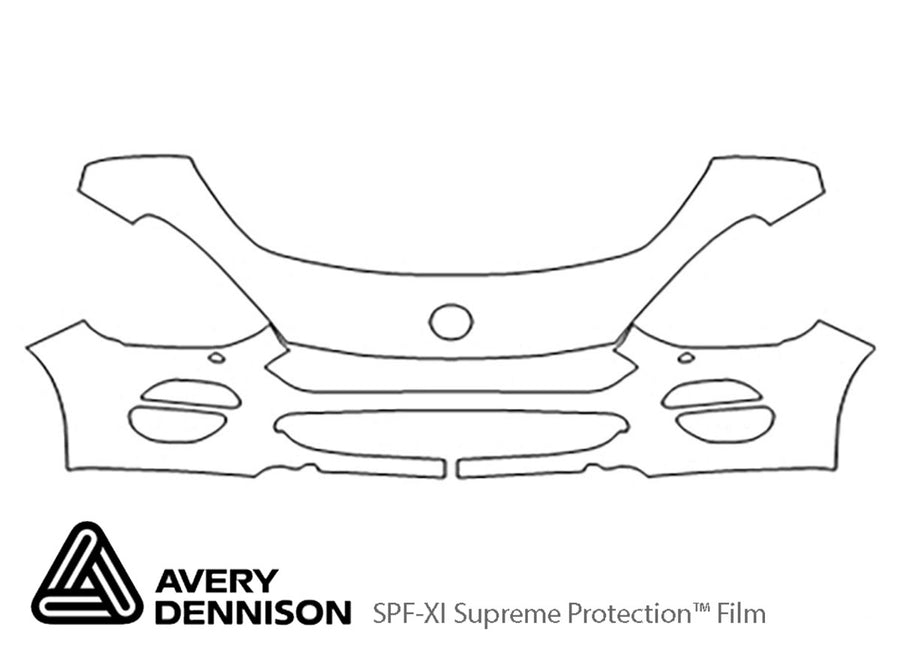 124 spider Avery Dennison Clear Bra Bumper Precut PPF Diagram