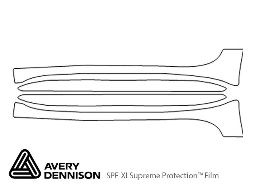 124 spider Avery Dennison Clear Bra Door Cup Precut PPF Diagram