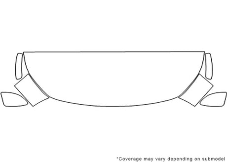 124 spider 3M Clear Bra Hood Precut PPF Diagram