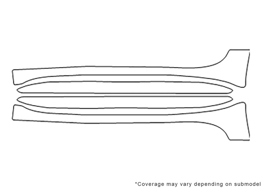 124 spider 3M Clear Bra Door Cup Precut PPF Diagram