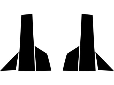 fiat 500 2012-2019 Matte Black Pillar Trim Diagram