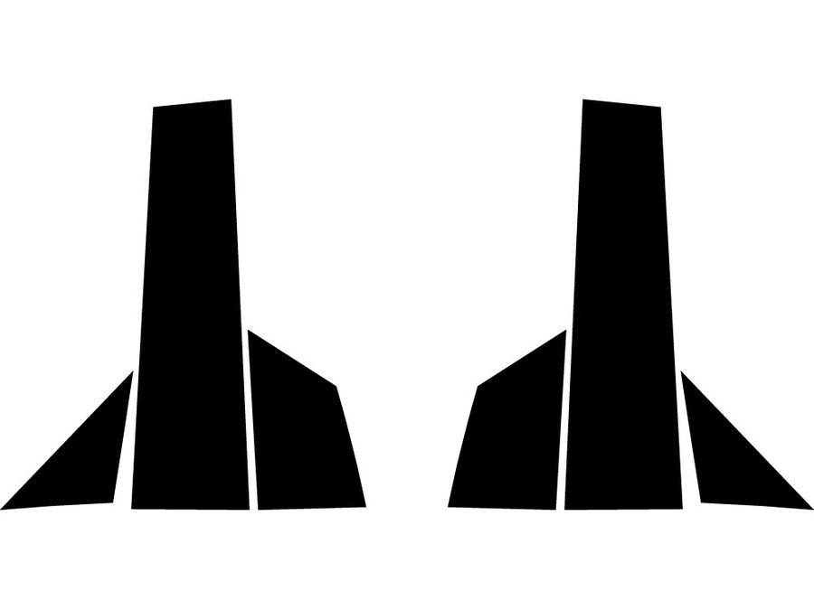 fiat 500 2012-2019 Matte Black Pillar Trim Diagram