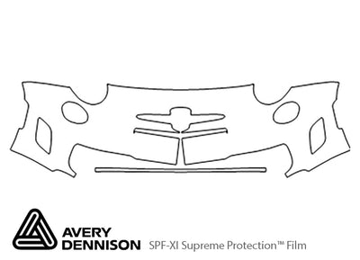 500 Avery Dennison Clear Bra Bumper Precut PPF Diagram