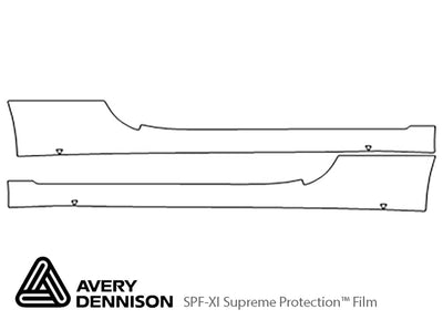 500 Avery Dennison Clear Bra Door Cup Precut PPF Diagram