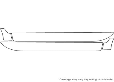 500 3M Clear Bra Door Cup Precut PPF Diagram