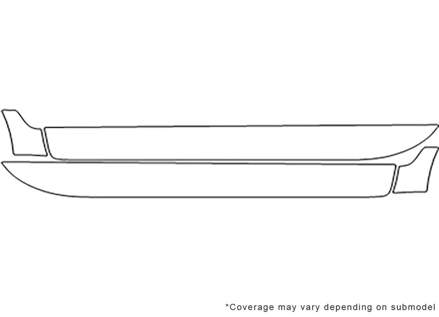 500 3M Clear Bra Door Cup Precut PPF Diagram