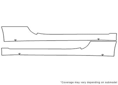 500 3M Clear Bra Door Cup Precut PPF Diagram