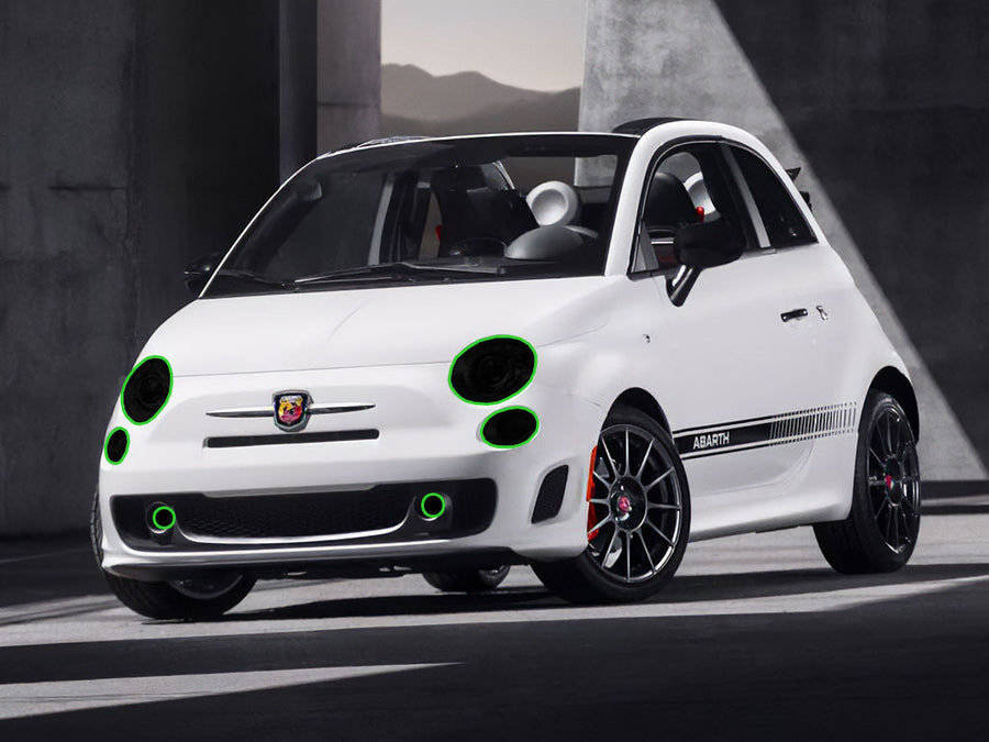 fiat 500 2012-2019 (abarth) Headlight Tint Location
