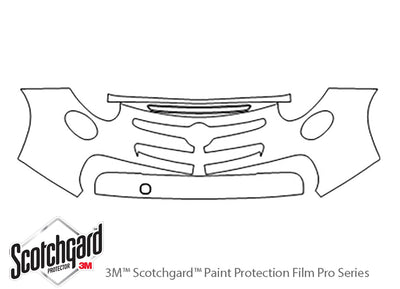 500l 3M Clear Bra Bumper Precut PPF Diagram