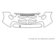 500l 3M Clear Bra Bumper Precut PPF Diagram