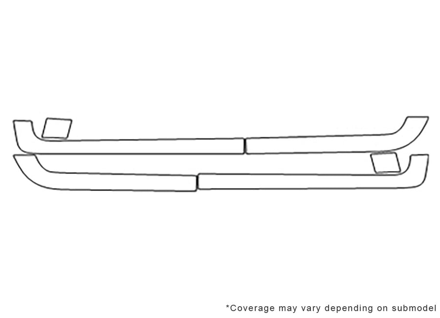 500l Avery Dennison Clear Bra Door Cup Precut PPF Diagram