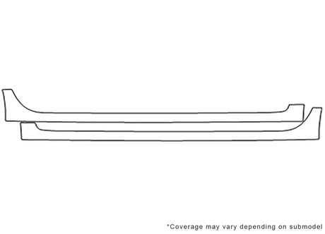 500l 3M Clear Bra Door Cup Precut PPF Diagram