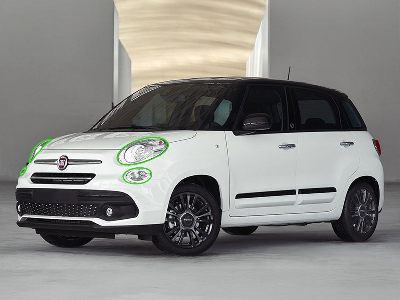 fiat 500l 2014-2020 Headlight Protection Installation Location