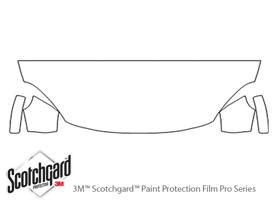 500x 3M Clear Bra Hood Precut PPF Diagram