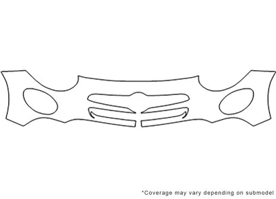 500x 3M Clear Bra Bumper Precut PPF Diagram