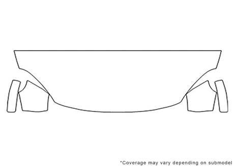 500x Avery Dennison Clear Bra Hood Precut PPF Diagram