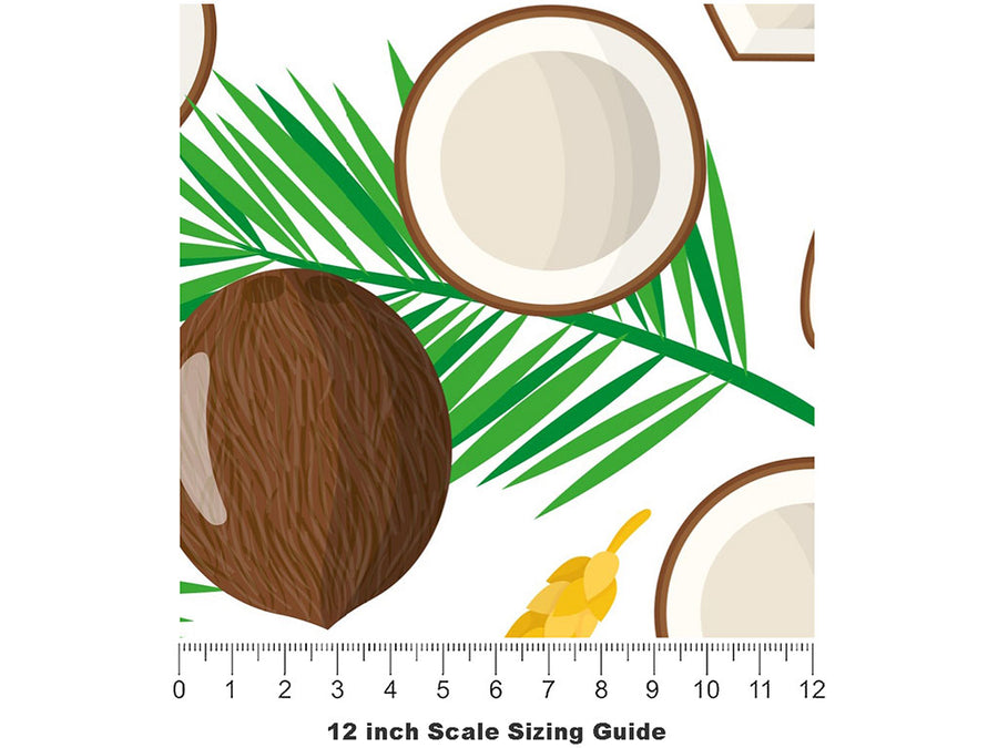 Fickle Fronds Fruit Vinyl Film Pattern Size 12 inch Scale~Rwraps Fickle Fronds Fruit Sizing Chart~2
