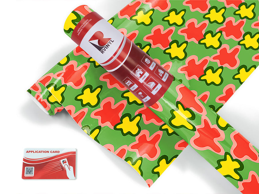 field frolic abstract geometric Craft Vinyl Roll