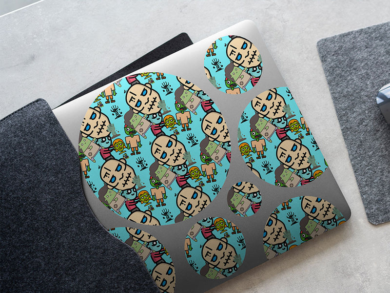 fiendish family horror DIY Laptop Stickers