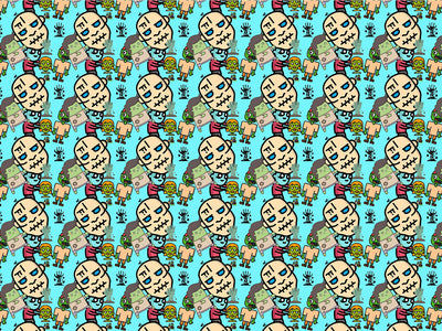 Fiendish Family Zombie Vinyl Wrap Pattern~Rwraps Series 914 Digitally Printed Vinyl Wrap~0