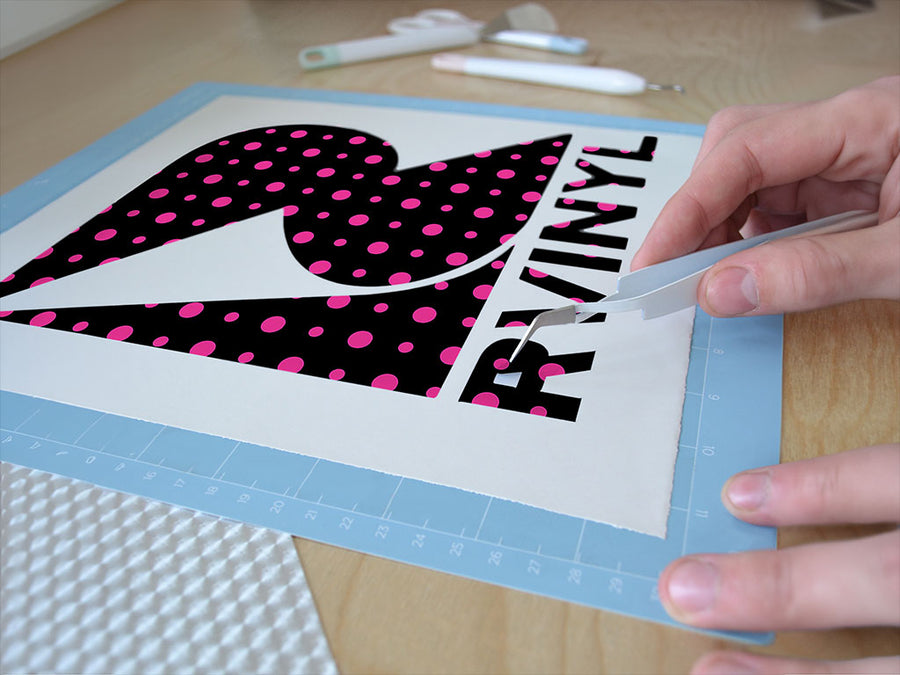 fierce fuchsia polka dot Easy Weed Craft Vinyl