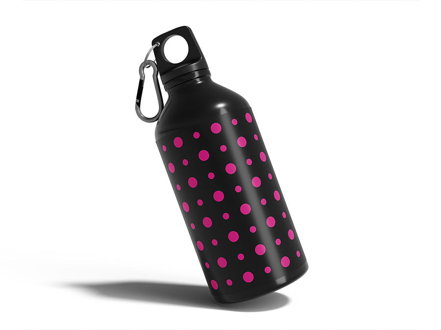 fierce fuchsia polka dot Water Bottle DIY Stickers