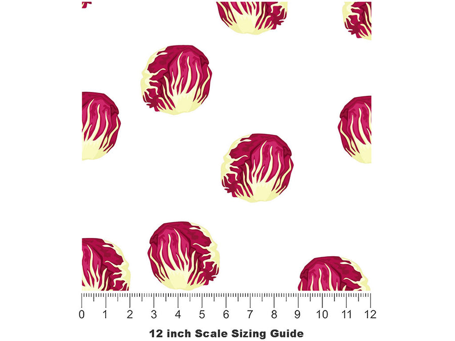 Fiero Radicchio Vegetable Vinyl Film Pattern Size 12 inch Scale~Rwraps Fiero Radicchio Vegetable Sizing Chart~2