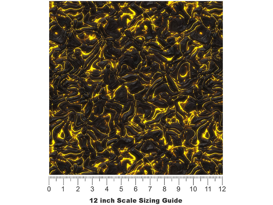 Fiery Discharge Lava Vinyl Film Pattern Size 12 inch Scale~Rwraps Fiery Discharge Lava Sizing Chart~2