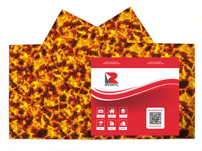 fiery dungeon lava Craft Vinyl Sheet Pack