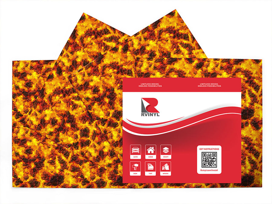 fiery dungeon lava Craft Vinyl Sheet Pack