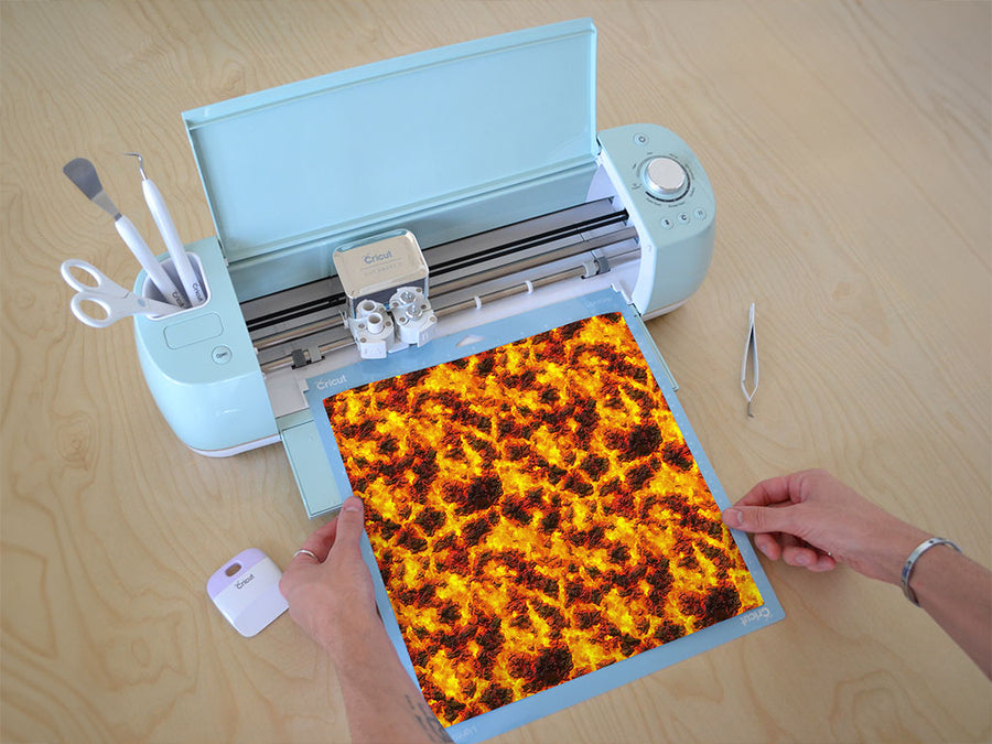fiery dungeon lava Cricut Compatible Vinyl