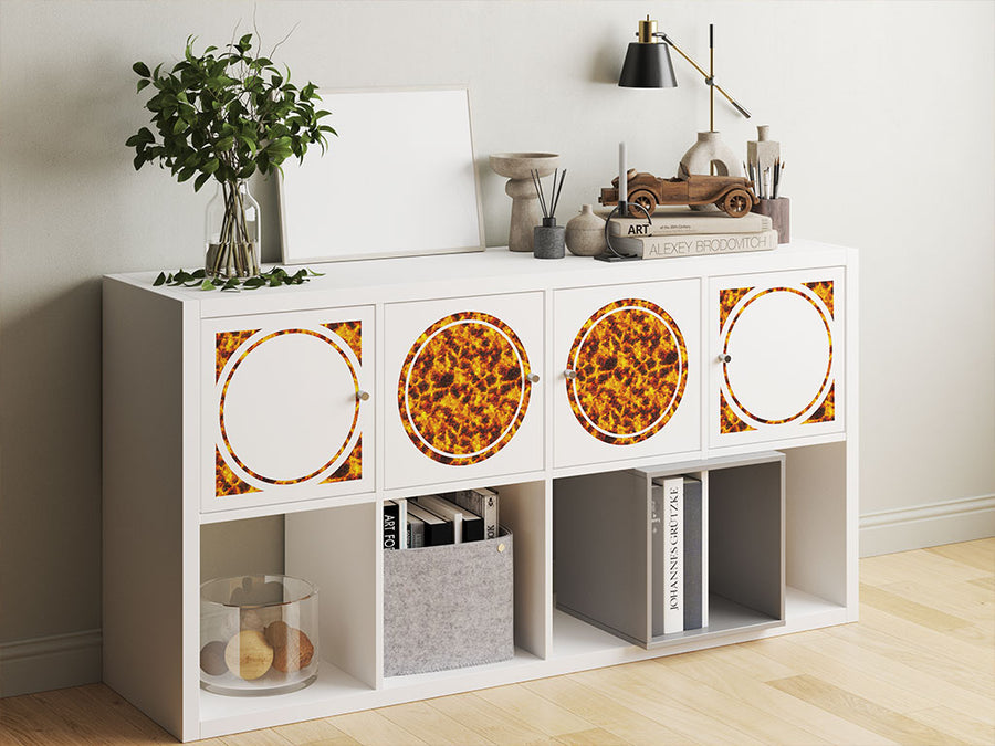 fiery dungeon lava DIY Furniture Stickers