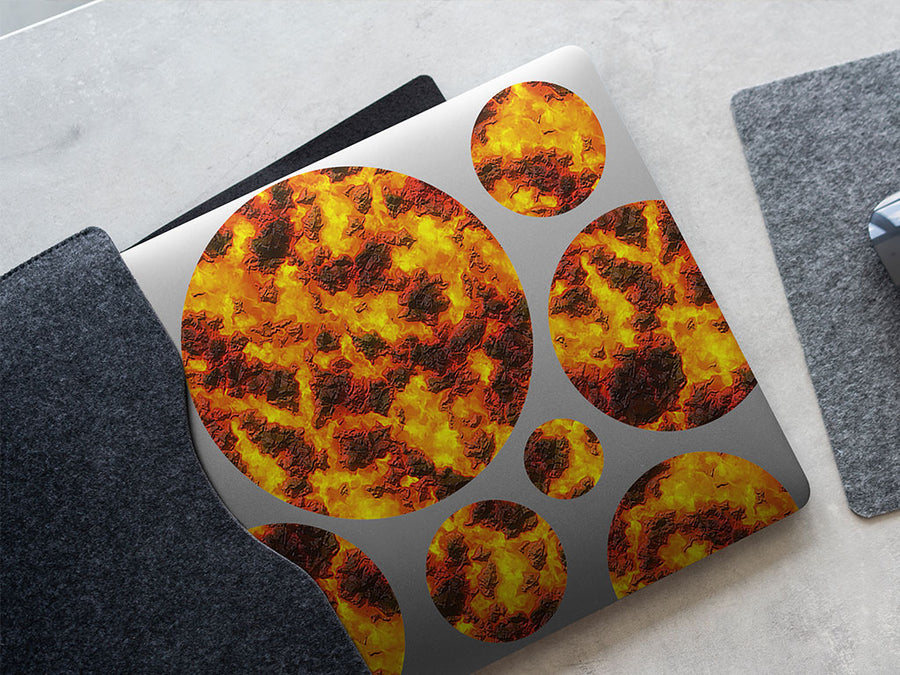 fiery dungeon lava DIY Laptop Stickers