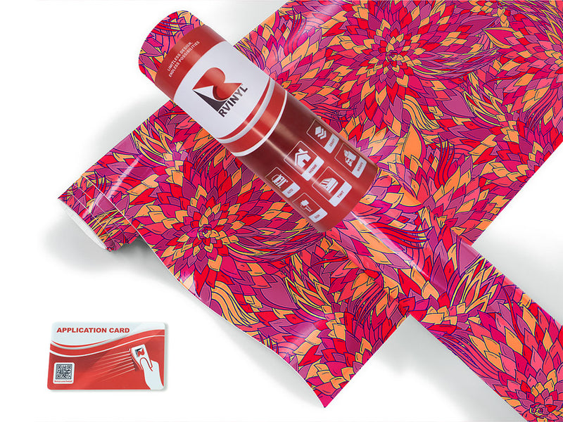 fiery eyes floral Craft Vinyl Roll