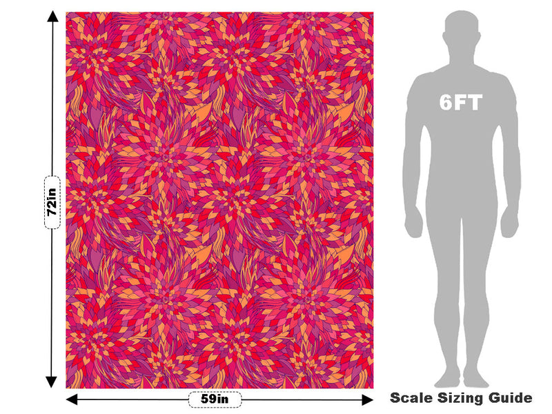 Fiery Eyes Floral Vehicle Wrap Scale~Rwraps Series 914 Fiery Eyes Floral Measurements~1