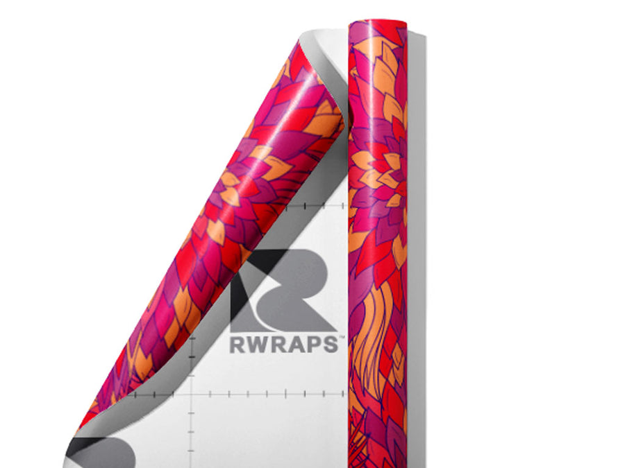 Fiery Eyes Floral Wrap Film Sheets~Rwraps Series 914 Fiery Eyes Floral Scrolled Sheet~3