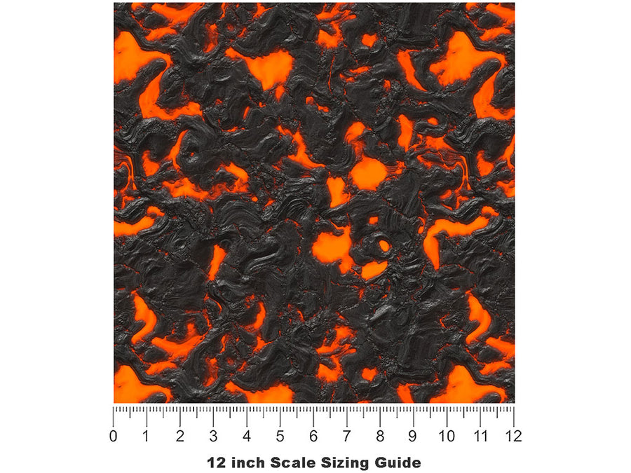 Fiery Fate Lava Vinyl Film Pattern Size 12 inch Scale~Rwraps Fiery Fate Lava Sizing Chart~2