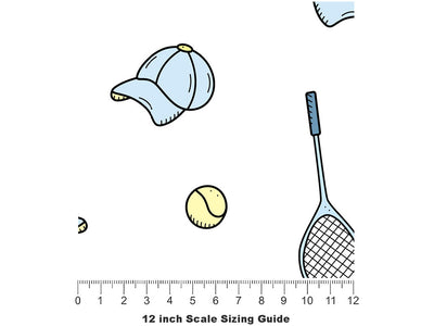 Fifteen Love Sport Vinyl Film Pattern Size 12 inch Scale~Rwraps Fifteen Love Sport Sizing Chart~2