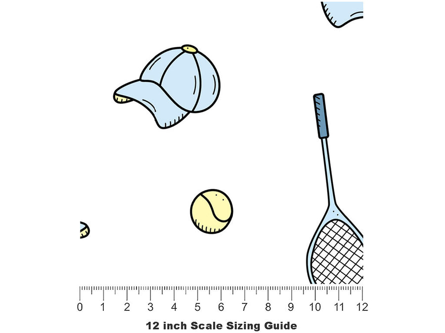 Fifteen Love Sport Vinyl Film Pattern Size 12 inch Scale~Rwraps Fifteen Love Sport Sizing Chart~2