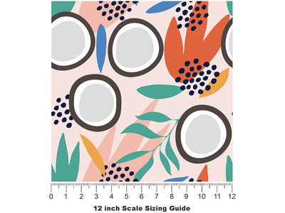 Fiji Dwarf Fruit Vinyl Film Pattern Size 12 inch Scale~Rwraps Fiji Dwarf Fruit Sizing Chart~2