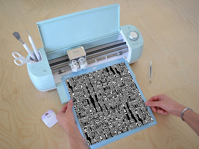 File Corrupt Technology Vinyl Film Pattern Size 12 inch Scale~Rwraps File Corrupt Technology Sizing Chart~3